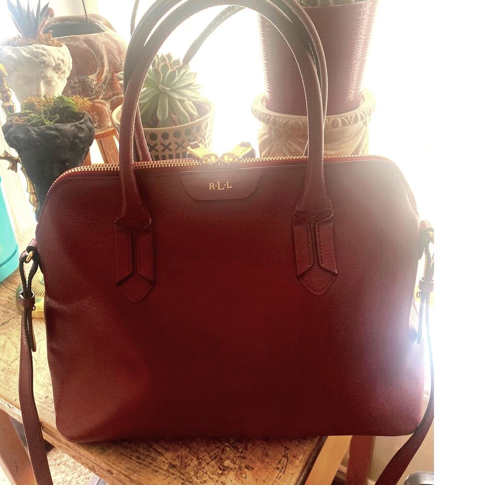 R*L*L Lauren Ralph Lauren Red Dome Bag